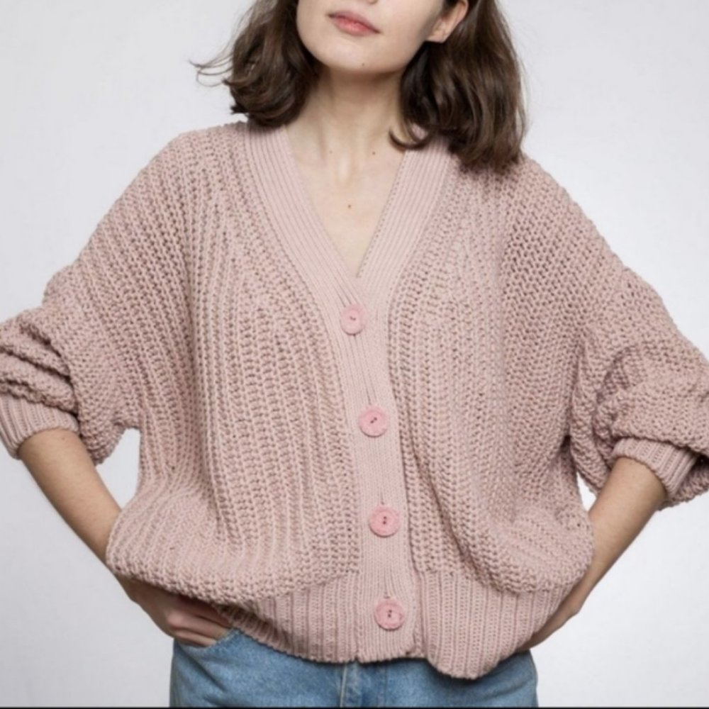 Babaa No 18 Cardigan Plum Blossom - OS